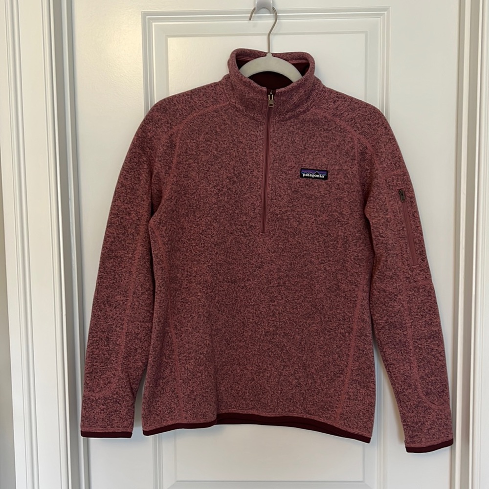 PATAGONIA women’s better sweater 1/4 zip pullover! Size S